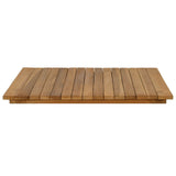 Table Top 60 x 60 x 3.5 cm Square Solid Teak Wood Natural 42033145