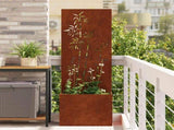 Garden Privacy Screen Rusty 50 x 32 x 150 cm Weathering steel 876454