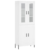 Highboard White 69.5x34x180 cm Engineered Wood 3198345