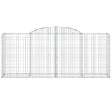 Arched Gabion Baskets 9 pcs 300x50x120/140 cm Galvanised Iron 3146726