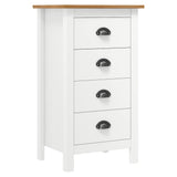 Sideboard Hill White 46x35x80 cm Solid Pine Wood 288914