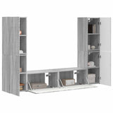 TV Cabinet Set 6 pcs Grey Sonoma Engineered Wood 3409111