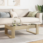 ZNTS Coffee Table with Infinity LED Sonoma Oak 90x53x30 cm 847639