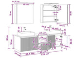 Bathroom Cabinet Set 5 pcs Sonoma Oak Engineered Wood 3406393