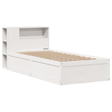 Bed Frame without Mattress White 90x190 cm Single Solid Wood Pine 3323438