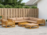 Sofa Set 8 pcs Natural Solid Acacia Wood 3417290