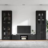 TV Cabinet Set with Drawer FLORIN 3 pcs Black Engineered Wood 3398005