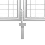 Garden Gate Steel 500x75 cm Silver 144352