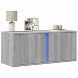 ZNTS TV Wall Cabinet with LED Lights Grey Sonoma 80x31x35 cm 852262