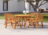 Garden Dining Set Brown Solid acacia wood Standard Durable 3156855