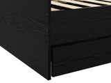 Bed Frame with Storage Black Oak 80 x 200 cm Engineered Wood 3429635