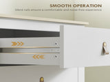 HOMCOM Bedroom Chest of Drawers, Modern 4 Drawer Dresser Cabinet with PU Leather Handles and Metal T3398P378103