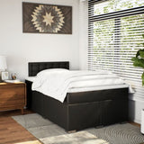 Box Spring Bed with Mattress Black 120x200 cm Faux Leather 3286116