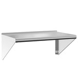 ZNTS Wall Shelf 75x45x31 cm Silver Stainless Steel 30274