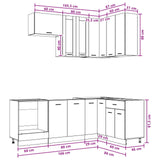 Kitchen Unit LYON 8 pcs White Engineered Wood 3438507