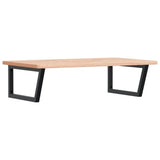 Basin Shelf Wall Mounted Steel and Solid Wood Beech 3302519