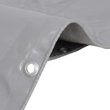 Tarpaulins Grey 4 x 8 m Canvas with PVC Coating 43817