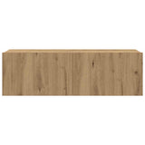 4 Piece TV Cabinet Set Wall-mounted Artisan Oak Engineered Wood 3329218