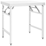 Kitchen Folding Work Table 85x60x80 cm Stainless Steel 326156