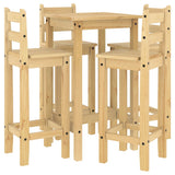 5 Piece Bar Set Solid Wood Pine 3217069