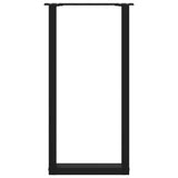 Console Table Legs U-Shaped 2 pcs Black 28x cm Steel 4013168