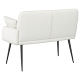 2 Seater Sofa with Metal Legs 2-Seater White Faux Leather 42051015