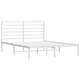 Metal Bed Frame without Mattress with Headboard White 120x200cm 352366