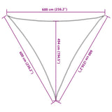 Sunshade Sail 160 g/m Taupe 6x6x6 m HDPE 311432