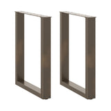 Dining Table Legs U-Shaped 2 pcs Natural Steel 70x cm Steel 4013187