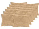 Cushion Cover 12 pcs HEERLEN Cream 50 x 50 cm Faux Rabbit Fur 911178