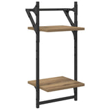 Wall Shelf Set with Shelf 6 pcs Artisan Oak 100 x 25 x 30 cm 882839