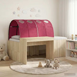 Bed with Tunnel 3 pcs Artisian Oak and Red Engineered Wood 3423663