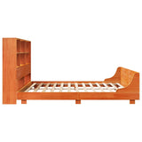 Bed Frame without Mattress Wax Brown 200x200 cm Solid Wood Pine 3323679