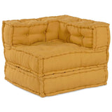 Modular Sofa 2 pcs Yellow 140 x 70 x 56 cm Fabric 3315081