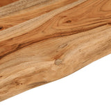 Wall Shelf 180x20x2.5 cm Rectangular Solid Wood Acacia Live Edge 370233