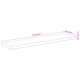 Wall Shelf 80x20x3.8 cm Rectangular Solid Wood Acacia Live Edge 370274