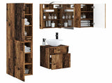 Bathroom Cabinet Set 5 pcs Old Wood 40 x 10.5 x 60.5 cm 3407341