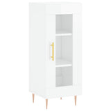 Highboard High Gloss White 34.5x34x180 cm Engineered Wood 3199035