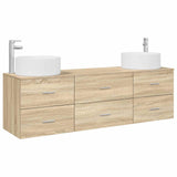 Bathroom Furniture Set 3 pcs Sonoma Oak 49.5 x 44.5 x 65.5 cm 3405941