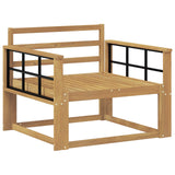 Outdoor Middle Sofa Solid Acacia Wood White 3439018