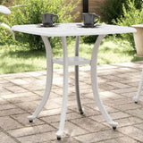 Garden Table White 53x53x53 cm Cast Aluminium 4002821