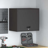 Wall Cabinet for Garage with Gas-lift Door Black 883268