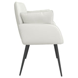 2 Seater Sofa with Metal Legs 2-Seater White Faux Leather 42051015