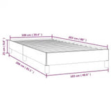 Bed Frame without Mattress Light Grey 100x203 cm Twin XL Velvet 347003