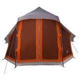 Tipi Tent with Roof Grey and Orange 404 x 370 x 270 cm Taffeta 42000965