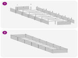 Raised Garden Bed Silver 600 x 80 x 24 cm galvanized 8006533