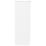 Shoe Cabinet ALTA White 77x35x96 cm Solid Wood Pine 353926