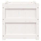 Garden Planter White 50x50x50 cm Solid Wood Pine 837416