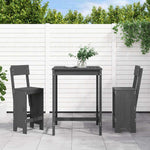 3 Piece Garden Bar Set Grey Solid Wood Pine 3157795