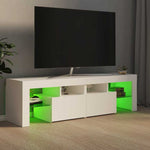 TV Cabinet with LED Lights White 140x36.5x40 cm 804364